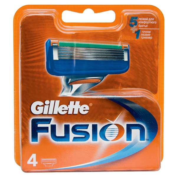 Gillette "Fusion"сменная кассета для бритья, 4 шт - купить с доставкой ...
