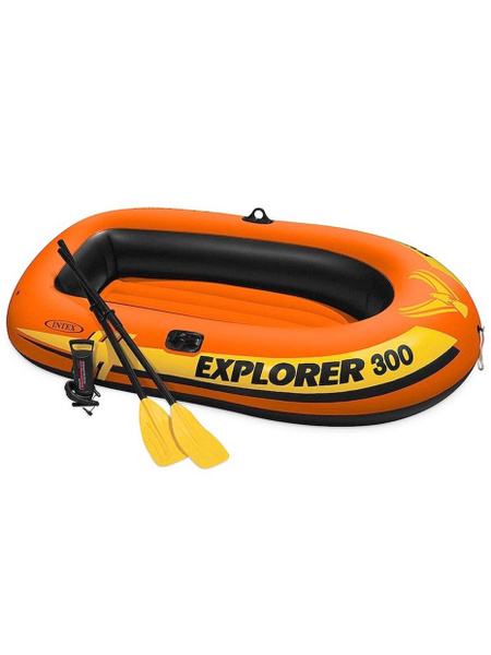 58332NP Надувная лодка EXPLORER-300-Set, трехместная INTEX купить на ...