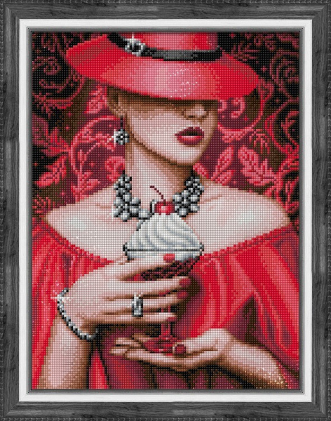 Алмазная вышивка Алмазная Живопись "Леди Вишня", 30x40 см - купить с ...