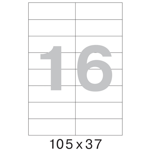 Этикетки самоклеящиеся ProMEGA Label BASIC 105х37 мм/16 шт. на лис.А4 ...