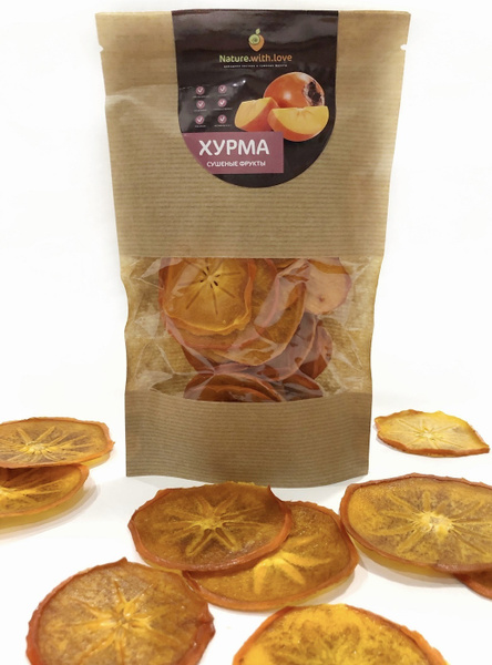 Сушеные фрукты без сахара. Хурма сушеная, 100 гр. Фруктовые чипсы ...