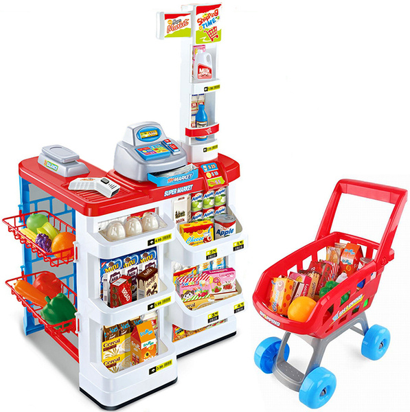 Детский игровой магазин "SuperMarket 05" с кассой, тележкой и набором ...