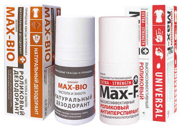 Антиперспирант Max-F NoSweat 30% и Натуральный дезодорант MAX-BIO ...