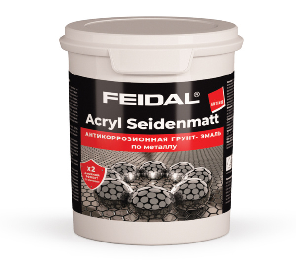 Грунт-эмаль FEIDAL антикоррозионный Acryl Seidenmatt antikor, Акриловая ...