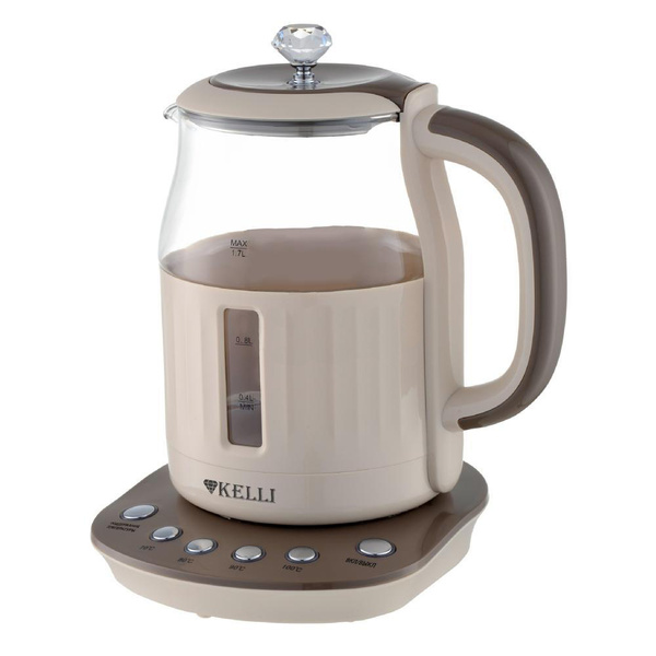 Чайник электрический Kelli KL-1373, кофейный купить на OZON по низкой ...