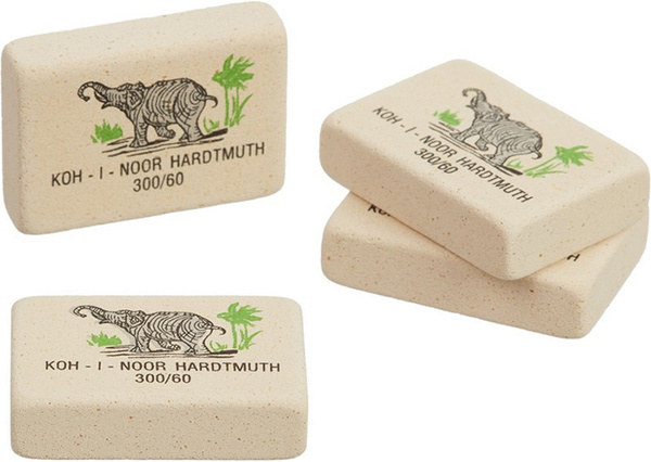 Ластик каучуковый KOH-I-NOOR 300/60 10 шт (белый) - купить с доставкой ...