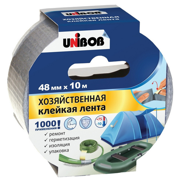 Unibob Клейкая лента Армированная Хозяйственная 48 мм х 10 м - купить с ...