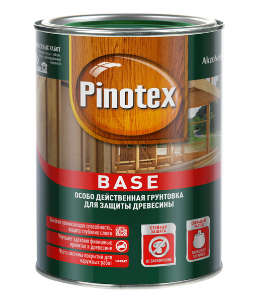 Характеристики Pinotex Base (1 л) Пинотекс База бесцветная защитная ...