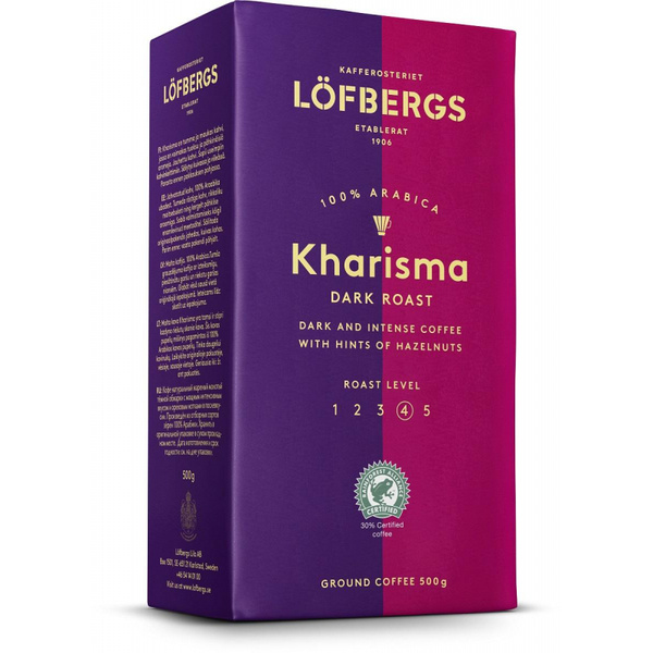 Кофе молотый Lofbergs Kharisma, 500 грамм - купить с доставкой по ...