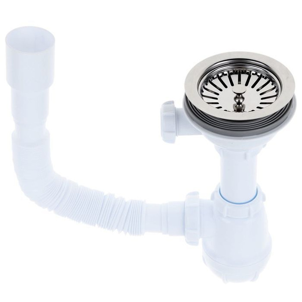 Сифон для мойки Aquant, 3 1 2" х 40 мм, с гибкой трубой 40х40 50 мм ...