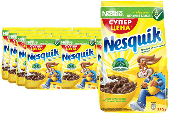 Готовый завтрак Nesquik Несквик 250г по 12 шт - купить с доставкой по ...