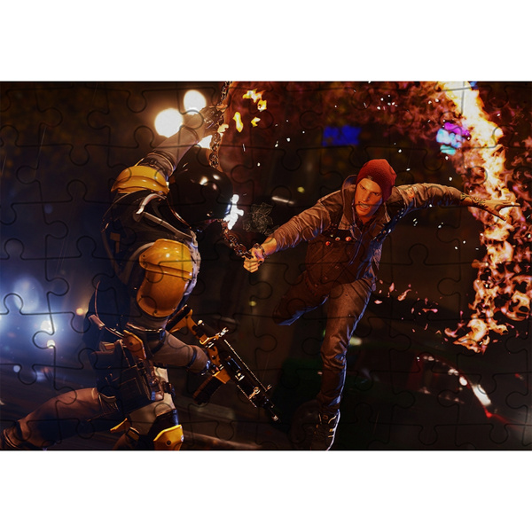 Пазл Картонный 29x20 см InFamous(инфеймос, second son, prototype, ps4 ...