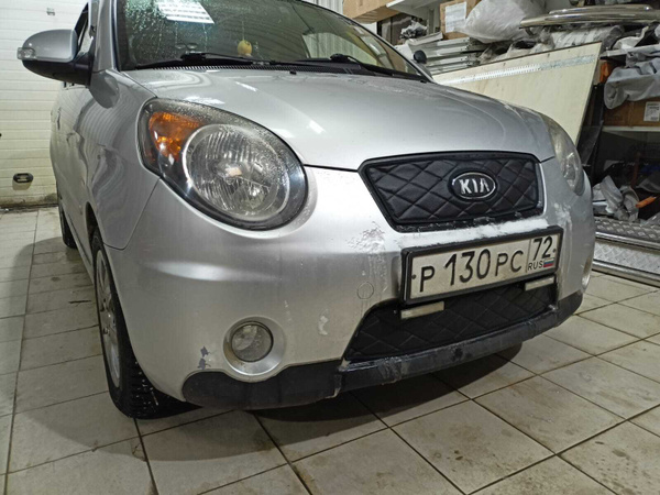 Утеплитель радиатора и бампера для Kia Picanto 2007-2010 Киа Пиканто ...