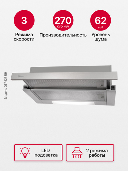 Встраиваемая вытяжка Hansa OTP6233IH купить по низкой цене: отзывы ...