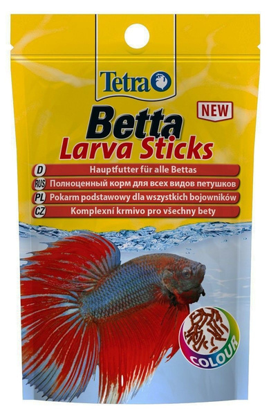 Tetra Корм для петушков и других лабиринтовых рыб Betta LarvaSticks, 5 ...