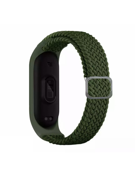 Ремешок для Xiaomi Mi Band 4/5/6 Вязаный/Плетёный (Сяоми Ми Бэнд 4/ 5 ...