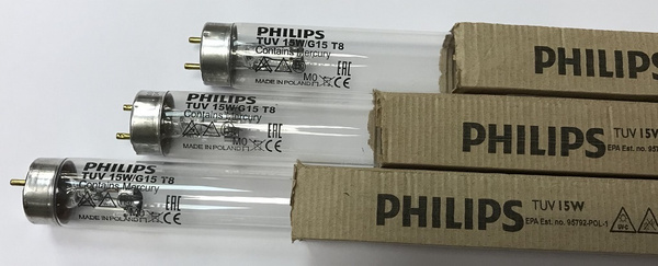 Лампа бактерицидная для ДЕЗАР-3,4,5 PHILIPS TUV 15Вт G15W (3 шт ...