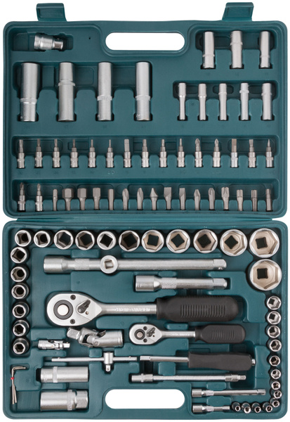FIT Набор инструментов CrV 1/2 + 1/4 94 предметов в чемодане - купить ...