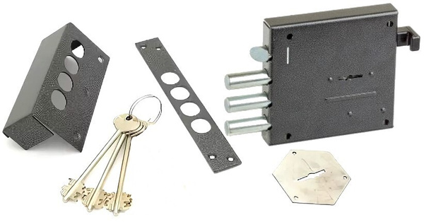 Замок накладной с защелкой Керберос (KERBEROS) 110.11.013, 3 ключа ...