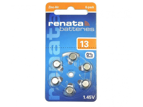 Renata Батарейка PR48 (ZA13, V13A, DA13), Воздушно-цинковый тип, 1,45 В ...
