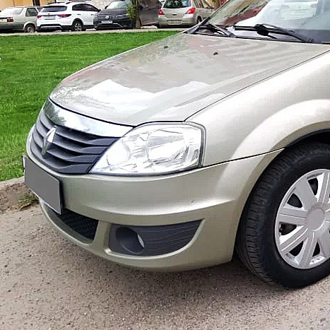 Бампер передний в цвет Renault Logan 1 Рено Логан 2009-2015 фаза 2 под ...
