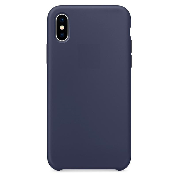 Чехол Silicone Case для Apple iPhone XS темно синий, чехол на айфон ХС ...