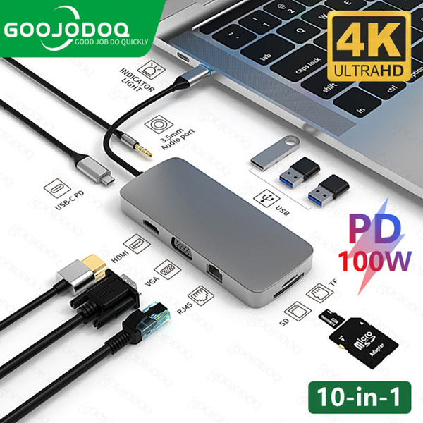 Док-станция для ноутбука 11 в 1 USB C HUB для Dell HP Book Pro, док ...
