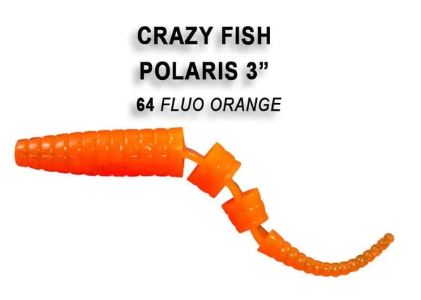 Силиконовые приманки Crazy Fish Polaris 3" 24-68-64-6, 8шт. - купить по ...