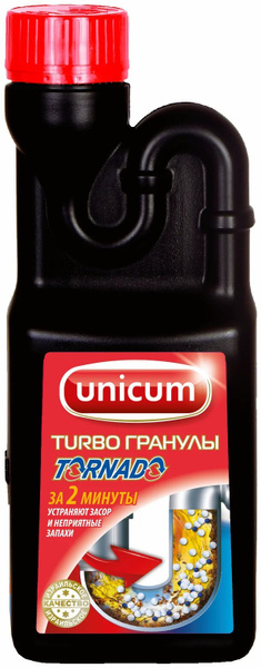 Unicum Turbo tornado средство от засоров труб , гранулы для прочистки ...