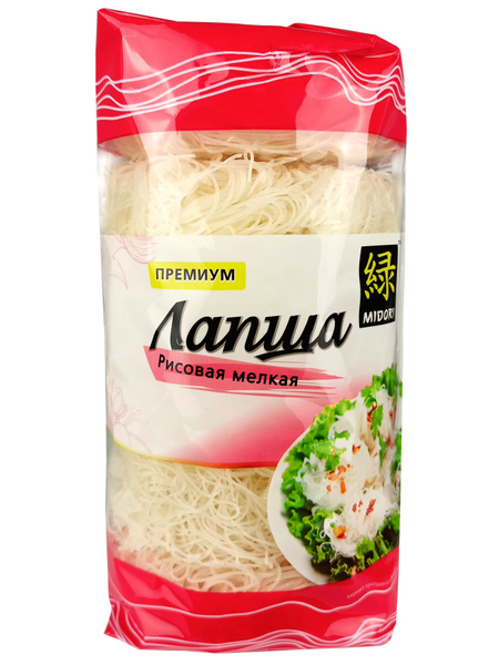 Лапша рисовая Midori мелкая премиум, 300 г - купить с доставкой по ...