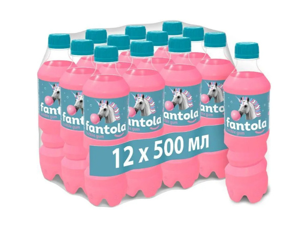 Газированный напиток Fantola (Фантола) "Bubble Gum" безалкогольный 500 ...