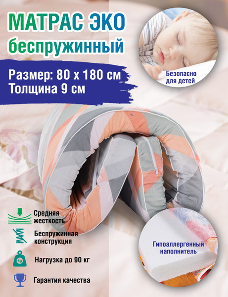 Матрас матрас_холкон, Беспружинный, 80 - купить по выгодной цене в ...