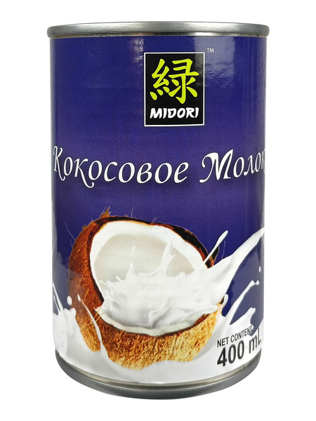 Кокосовое молоко 18% Midori, 400 мл - купить с доставкой по выгодным ...