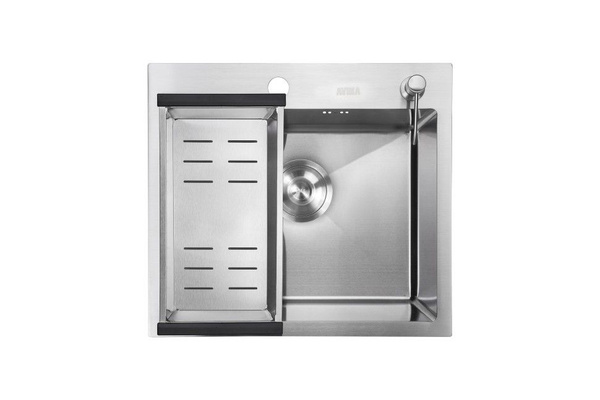 Кухонная мойка AVINA 5045 Satin, из нержавеющей стали, толщина 3мм*1,5 ...