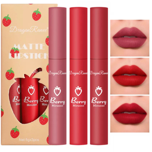Dragon Ranee Lipstick Жидкая водостойкая помада для губ. Набор из 3 ...