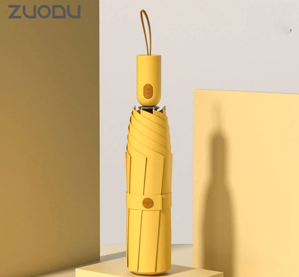 Зонт ZUODU, Полный автомат, Обратное сложение, желтый купить по низкой ...