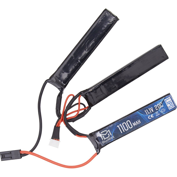 Аккумулятор LiPo 11.1V 1100mAh 20C нунчаки (BlueMAX) (Mini Tamiya ...