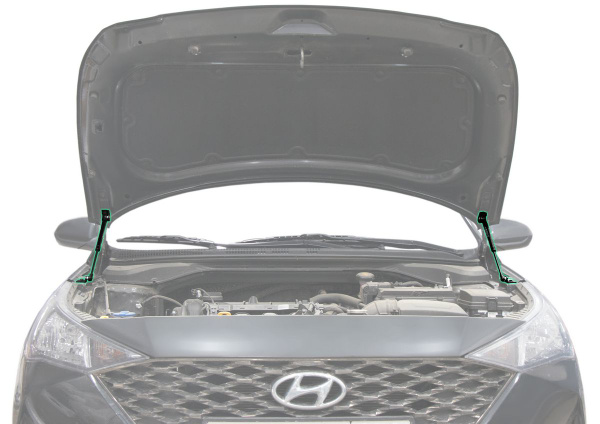 Газовые упоры капота Pneumatic для Hyundai Solaris II 2017-2020 2020-н ...