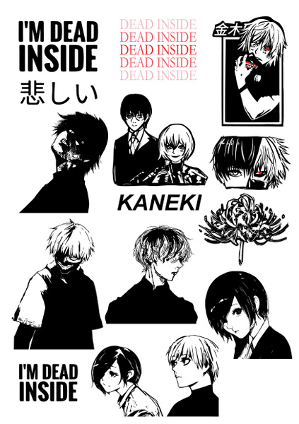 Временные переводные татуировки, Токийский гуль, Tokyo Ghoul, Dead Inside,Кен Канеки, Ken Kaneki взрослые, надписи- купить по выгодной цене винтернет-магазине OZON (750307568)