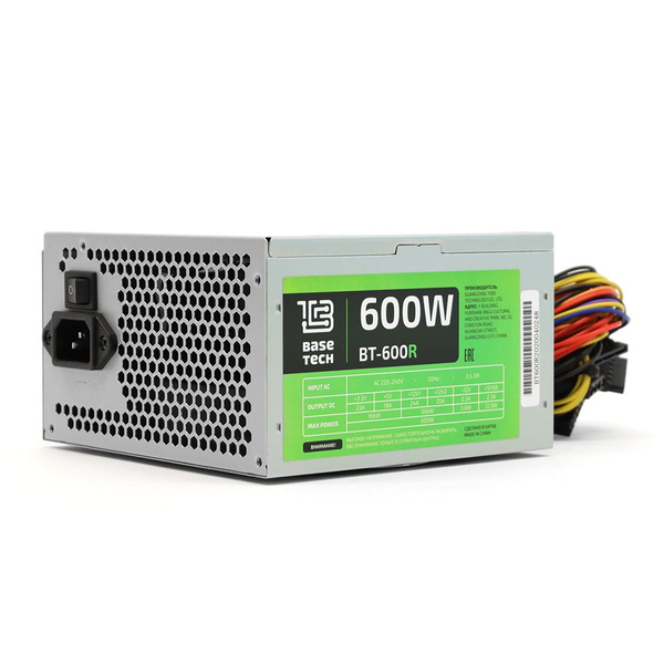 Блок питания 600Вт ATX BaseTech BT-600R1, 120 мм - купить с доставкой ...