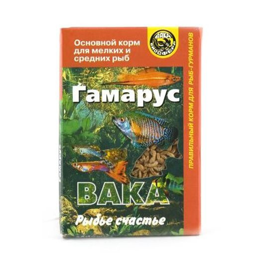 Гаммарус ВАКА основной корм для рыб 50мл, 24 штуки - купить с доставкой ...