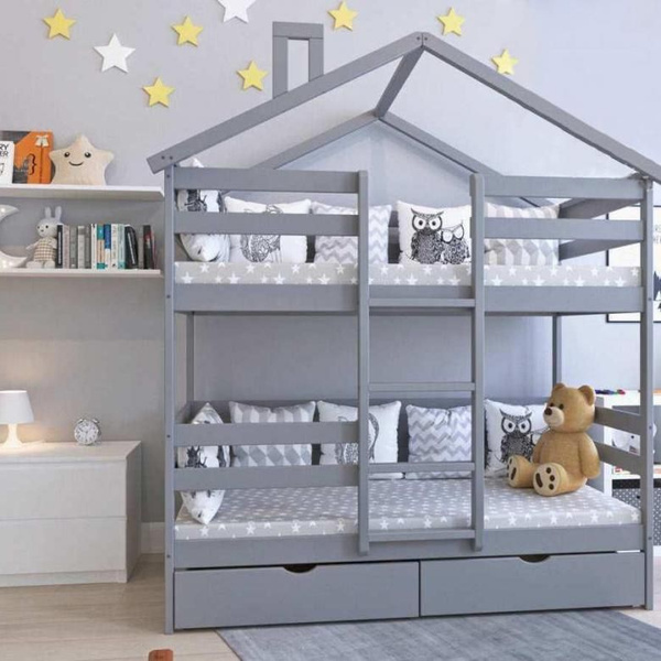 Двухъярусная кровать Smart Bed Двухъярусная с крышей-домикомx99x215 см ...
