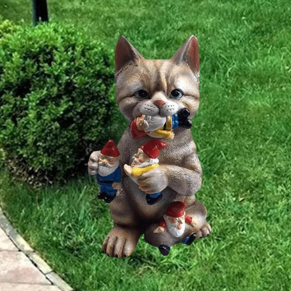 кошачьи садовые статуи статуэтки на открытом воздухе 18x9x10см купить ...