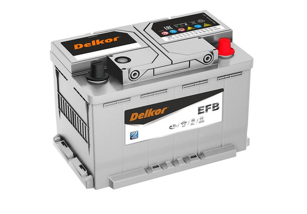 Аккумулятор автомобильный 12v 70 Ah DELKOR EFB 70 Ah 720 A обратная ...