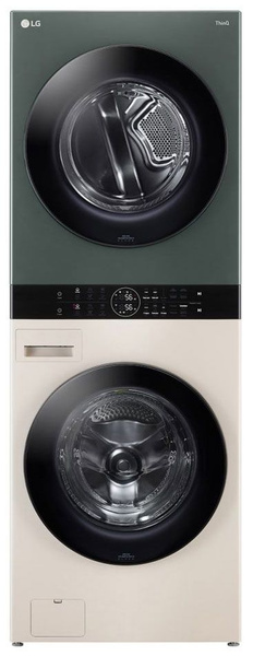 Стиральная машина LG WashTower W1S1CVKK2HM, зеленый, бежевый - купить ...