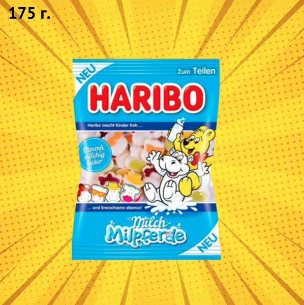 Haribo Milch Milpferde / Харибо бегемотики жевательный мармелад с ...