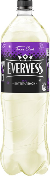 Напиток EVERVESS Тоник БиттерЛемон сильногазированный, 1.5 л / Сладкая ...