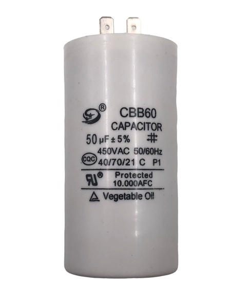 CBB60 50мкФ-450В пусковой конденсатор с клеммами (100х48мм) - купить с ...
