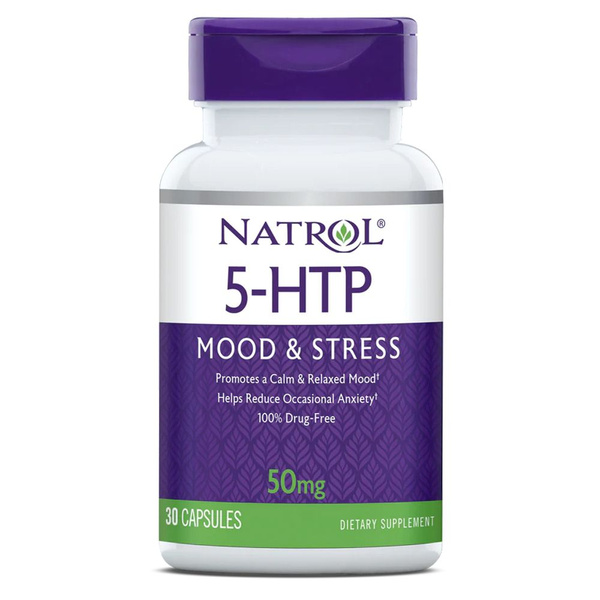 Витамины, бад, для нервной системы, от стресса, Натрол, 5HTP, Natrol 5 ...