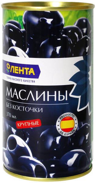 Маслины черные крупные ЛЕНТА без косточки, 370 мл, Испания купить на ...